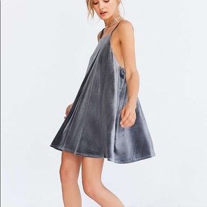 UO Kimchi Blue Strappy Velvet Swing Dress